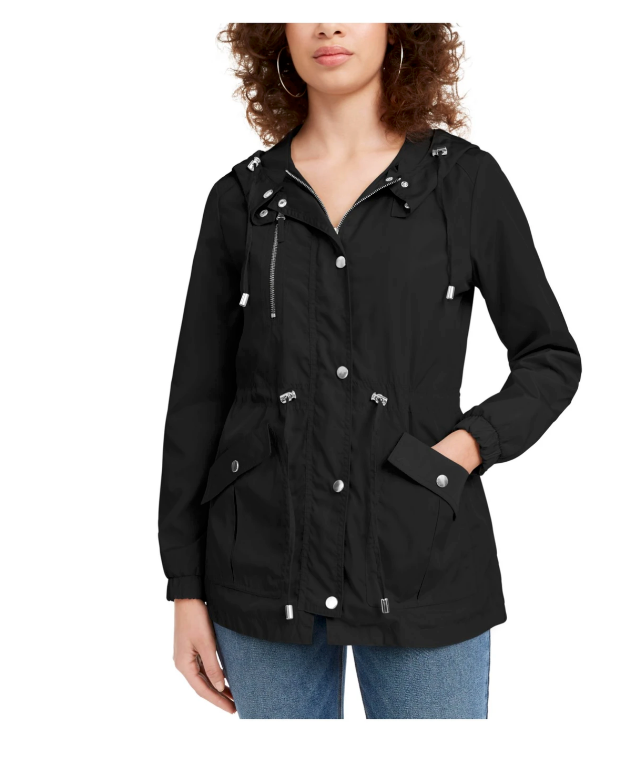 MARALYN & ME Women’s Zippered Rain Coat 8072ME-EF