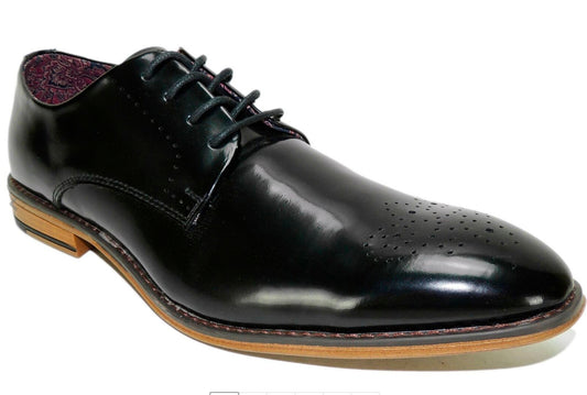 Steve Madden Men's Cratik Box Medallion Derby Oxfords  Color Black Size 10.5