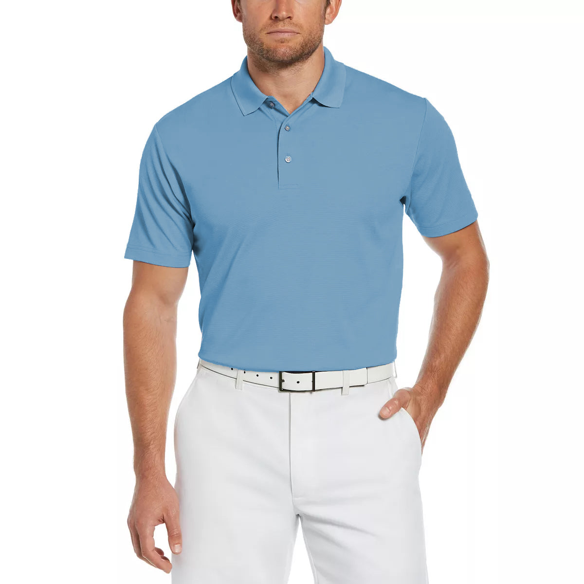 Grand Slam Men's Performance Polo Shirt Color Riverside Heather Size XL