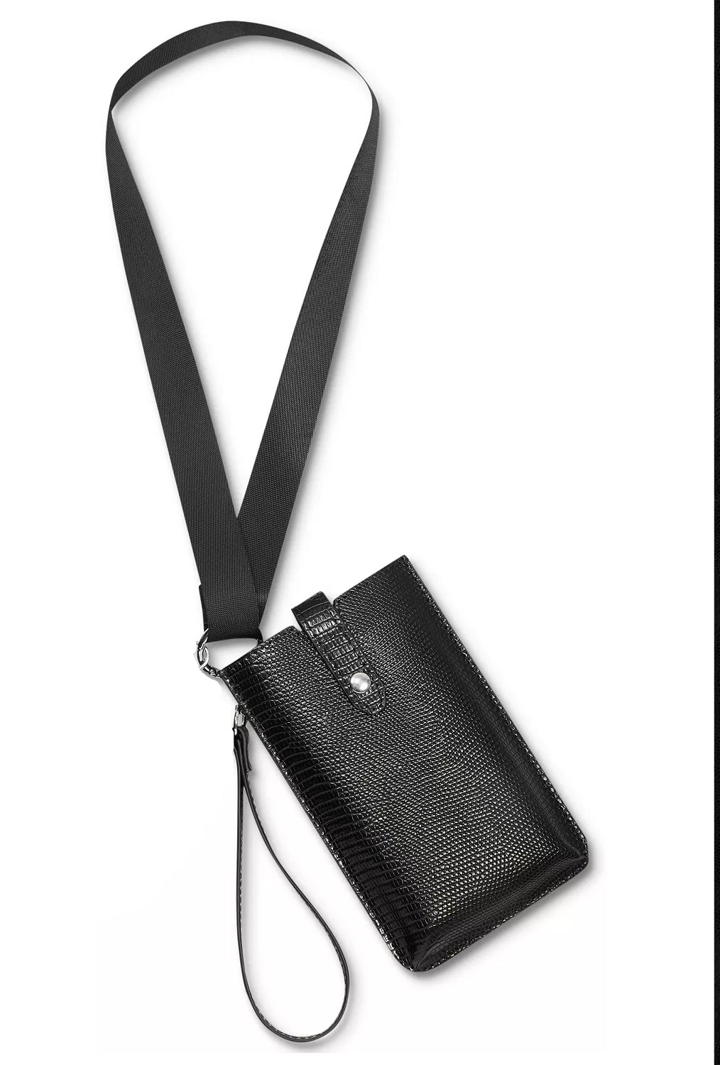 INC INTERNATIONAL CONCEPTS Ashlii Phone Wallet Lanyard Color Black