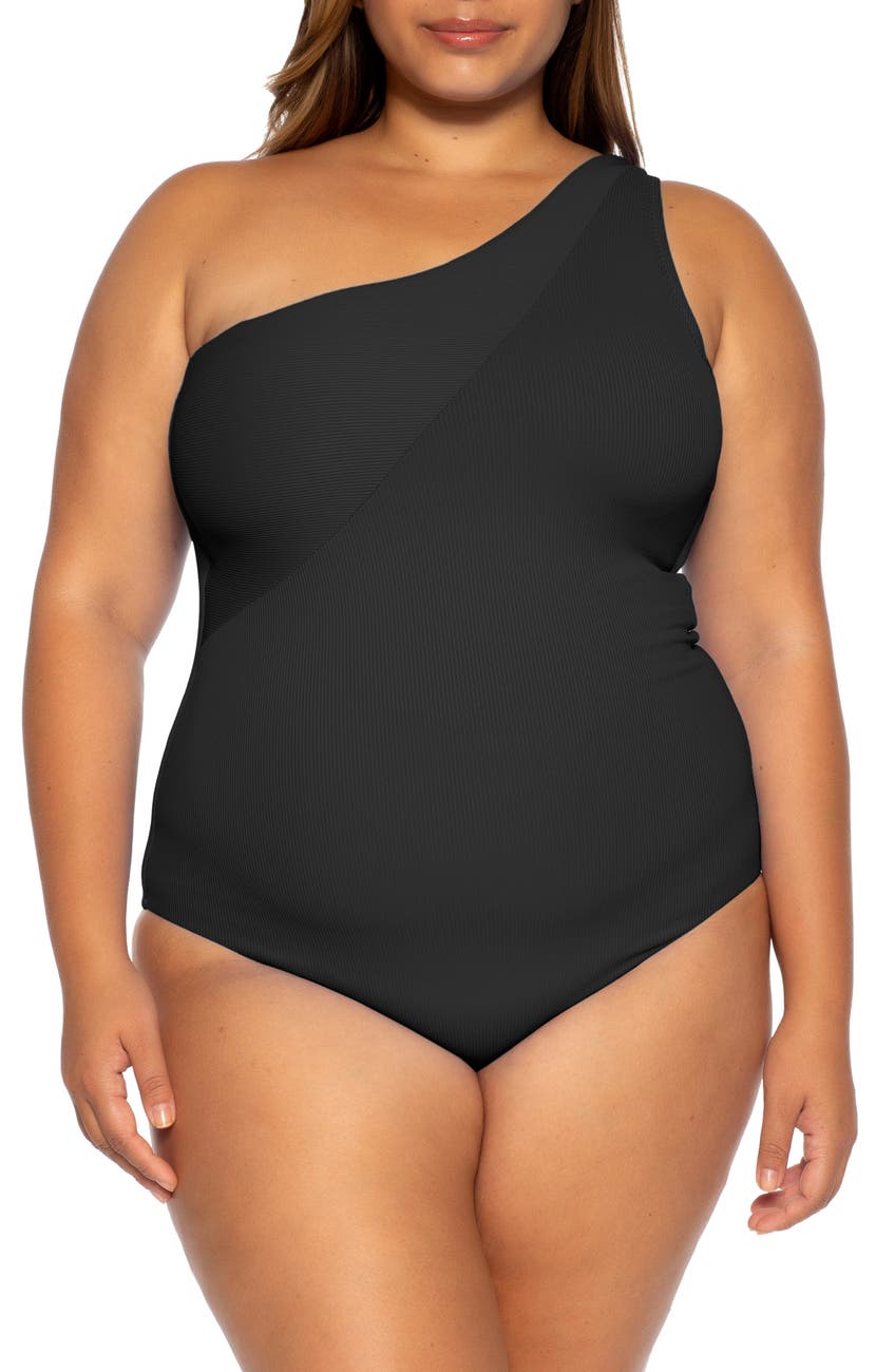 BECCA Fine Line One-Piece Swimsuit Color Black Size 0X