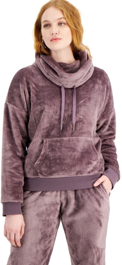 Hippie Rose Juniors' Cowl-Neck Sweatshirt Color Bright Purple Size XL