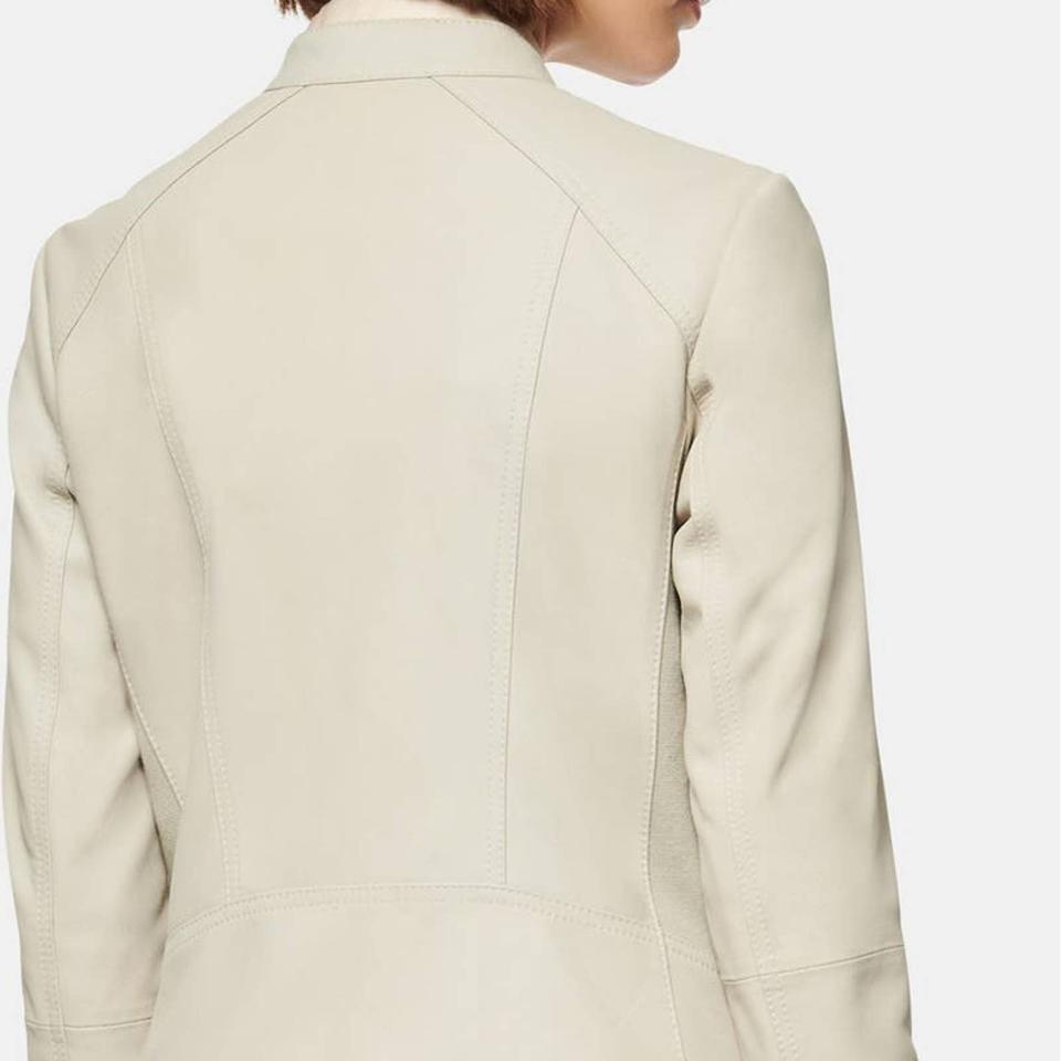 Andrew Marc Women’s Farrington Feather Leather Moto Jacket