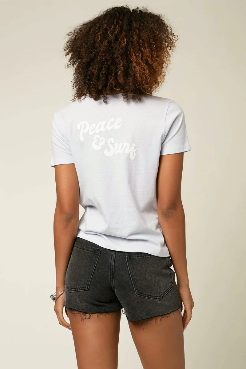 O'Neill Juniors Peace Surf Cotton T-Sshirt Color Xenon Blue Size S