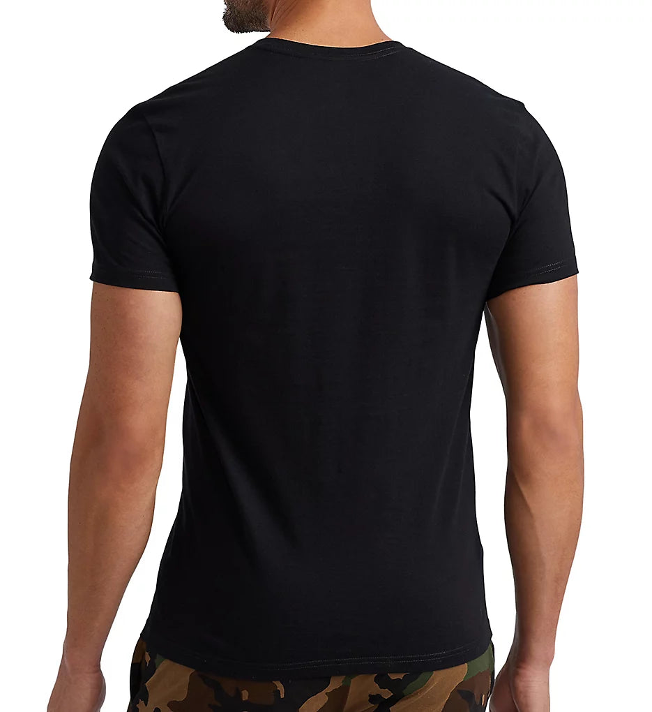 Polo Ralph Lauren Mens 6-Pk. Solid V-Neck Undershirt Color Polo Black Size L