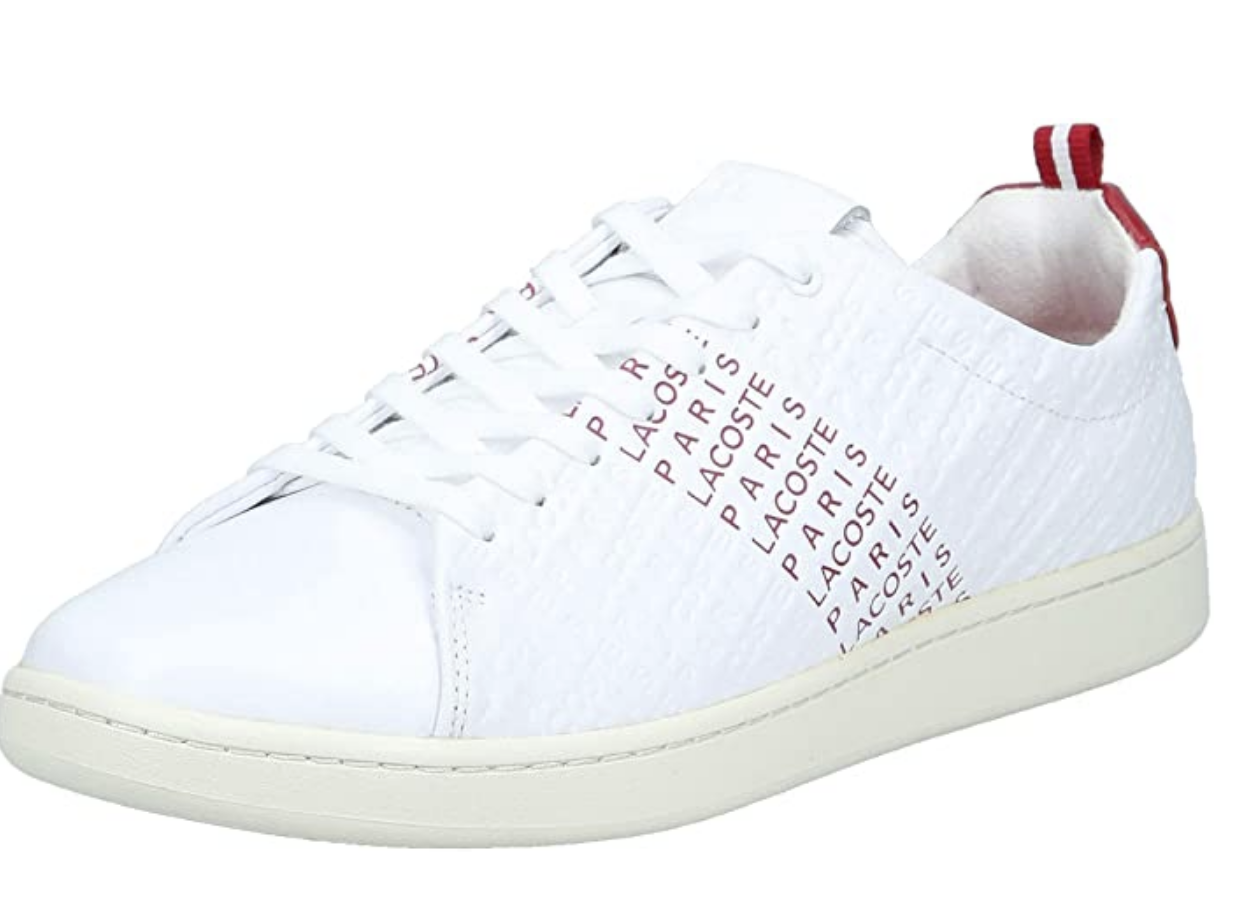 Lacoste Men's Carnaby Evo SMA Sneaker Color White/Red Size 12 M