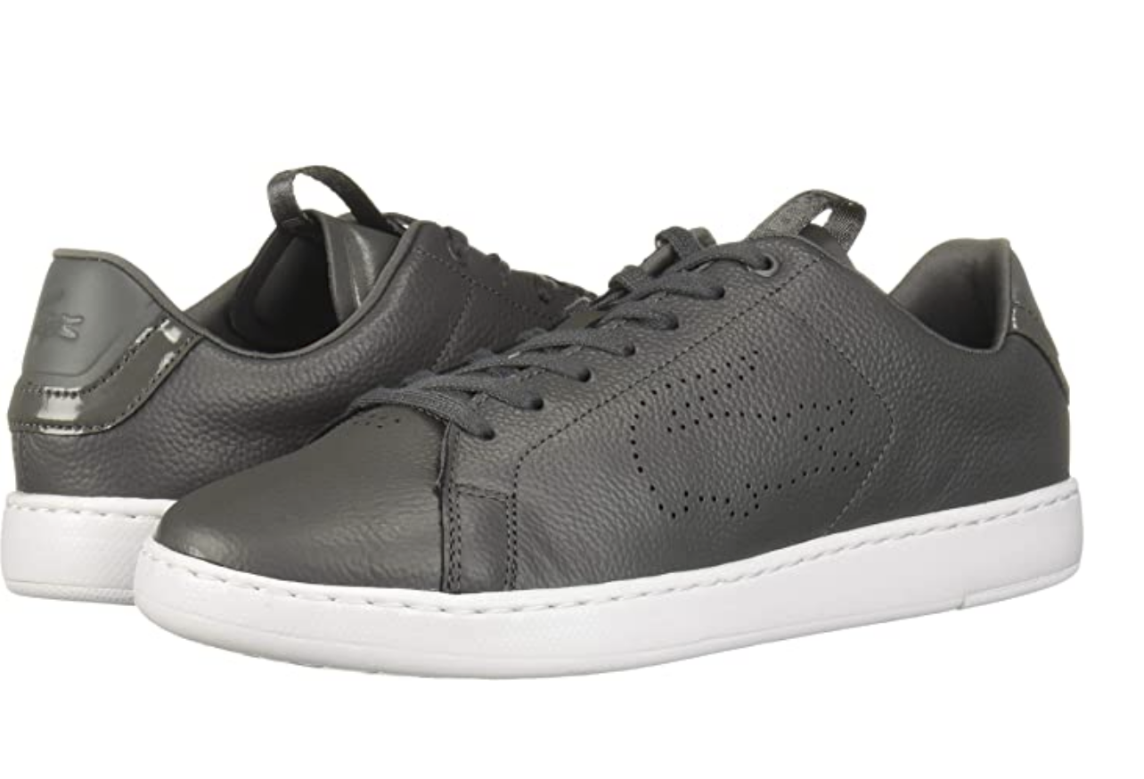 Lacoste Men's Carnaby Evo Sneaker Color Dark Grey/White Size 9.5