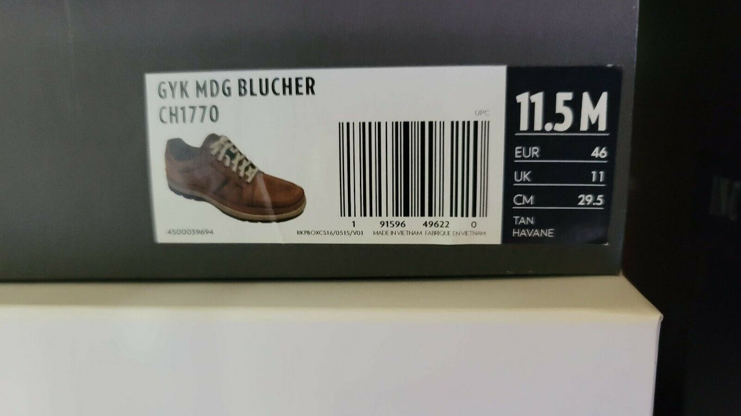 Rockport Men's Get Your Kicks Mudguard Blucher Shoes Size: 11.5 M Color: Tan Embossed