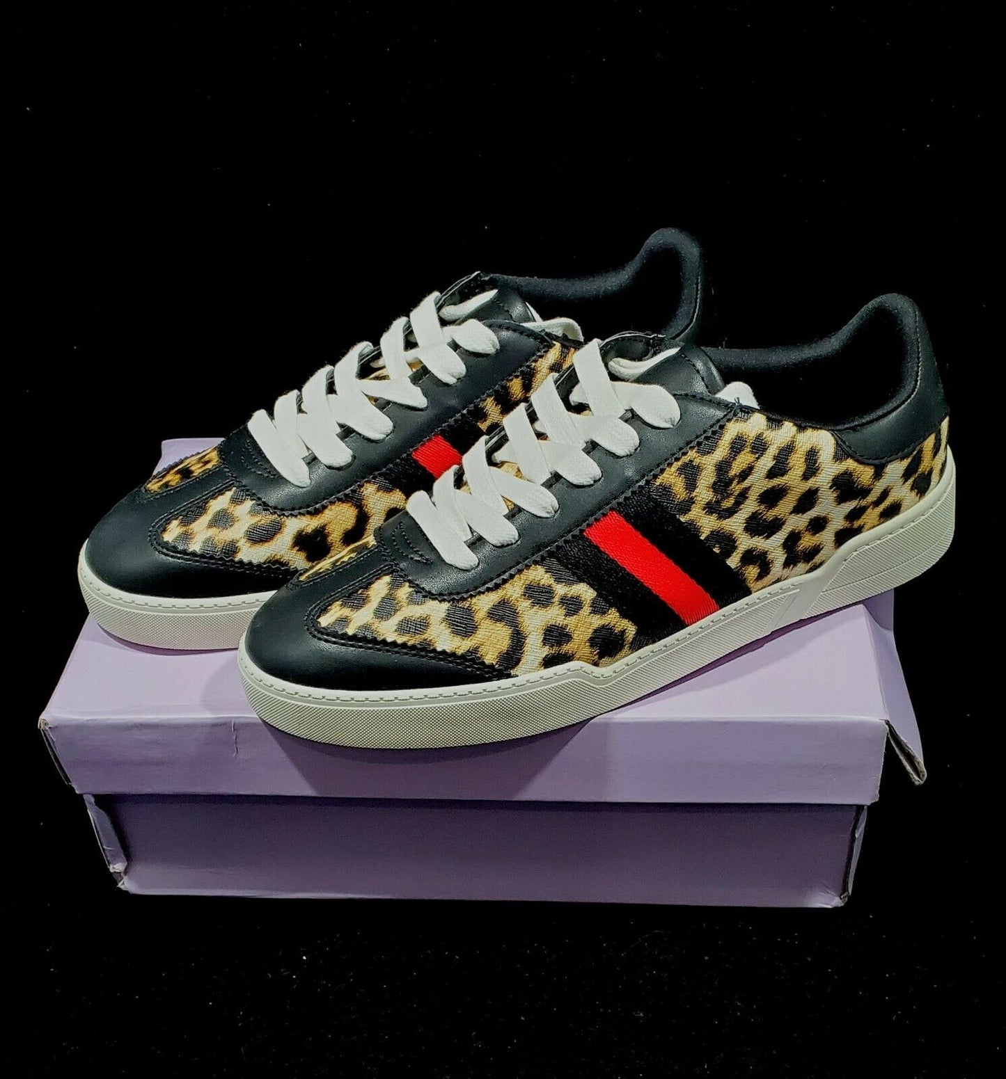 Madden Girl Fiona Sneaker Color leopard/black Size 10M