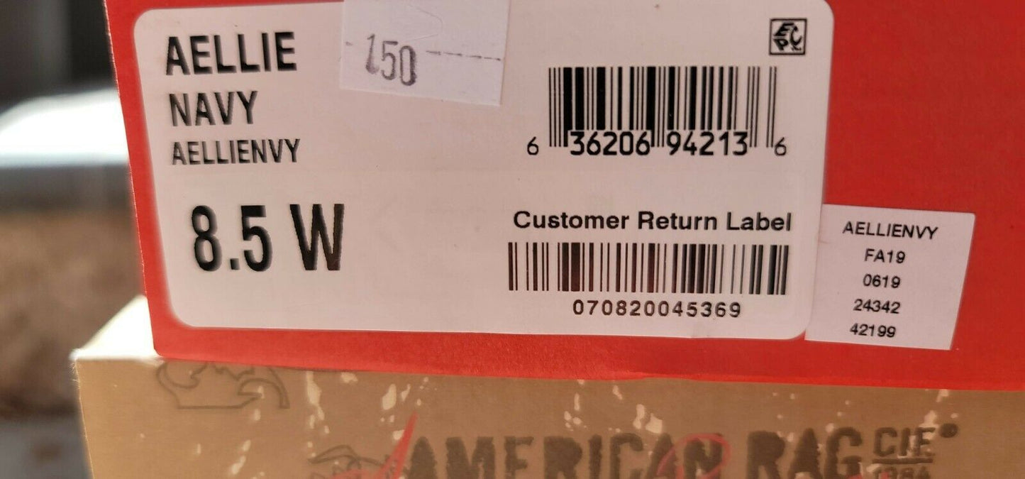 American Rag Womens Aellie Navy Close Toe Flats AELLIENVY