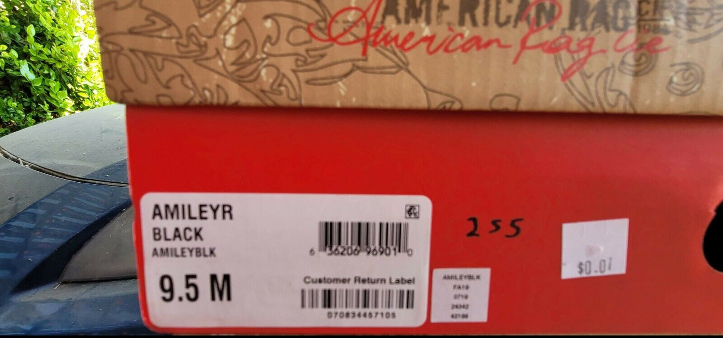 American Rag Womens Miley Fabric Closed Toe Ankle Strap Black AMILEYBLK