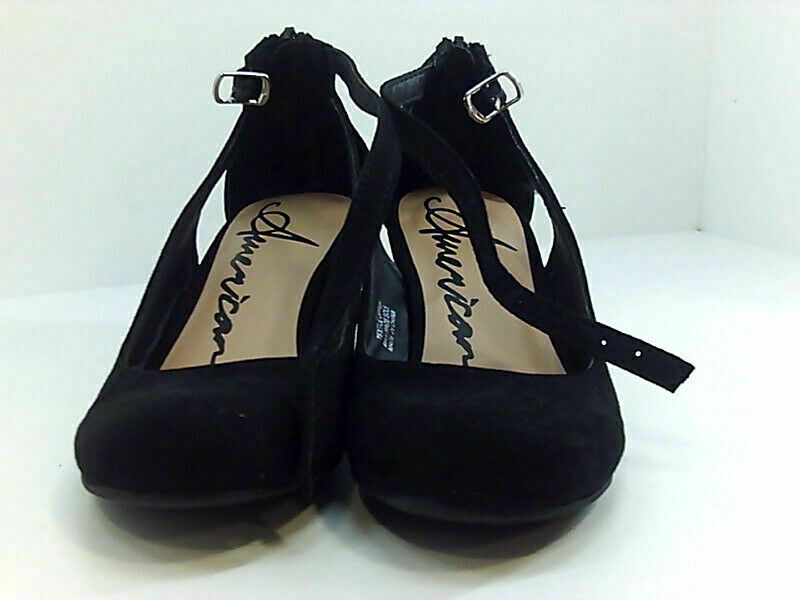 American Rag Womens Miley Fabric Closed Toe Ankle Strap Black AMILEYBLK