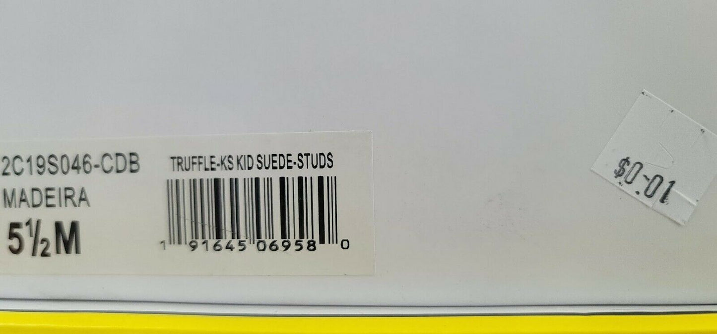 CHARLES DAVID Women's Madeira Platform Sandal Suede Color Studded Black Size 5.5M