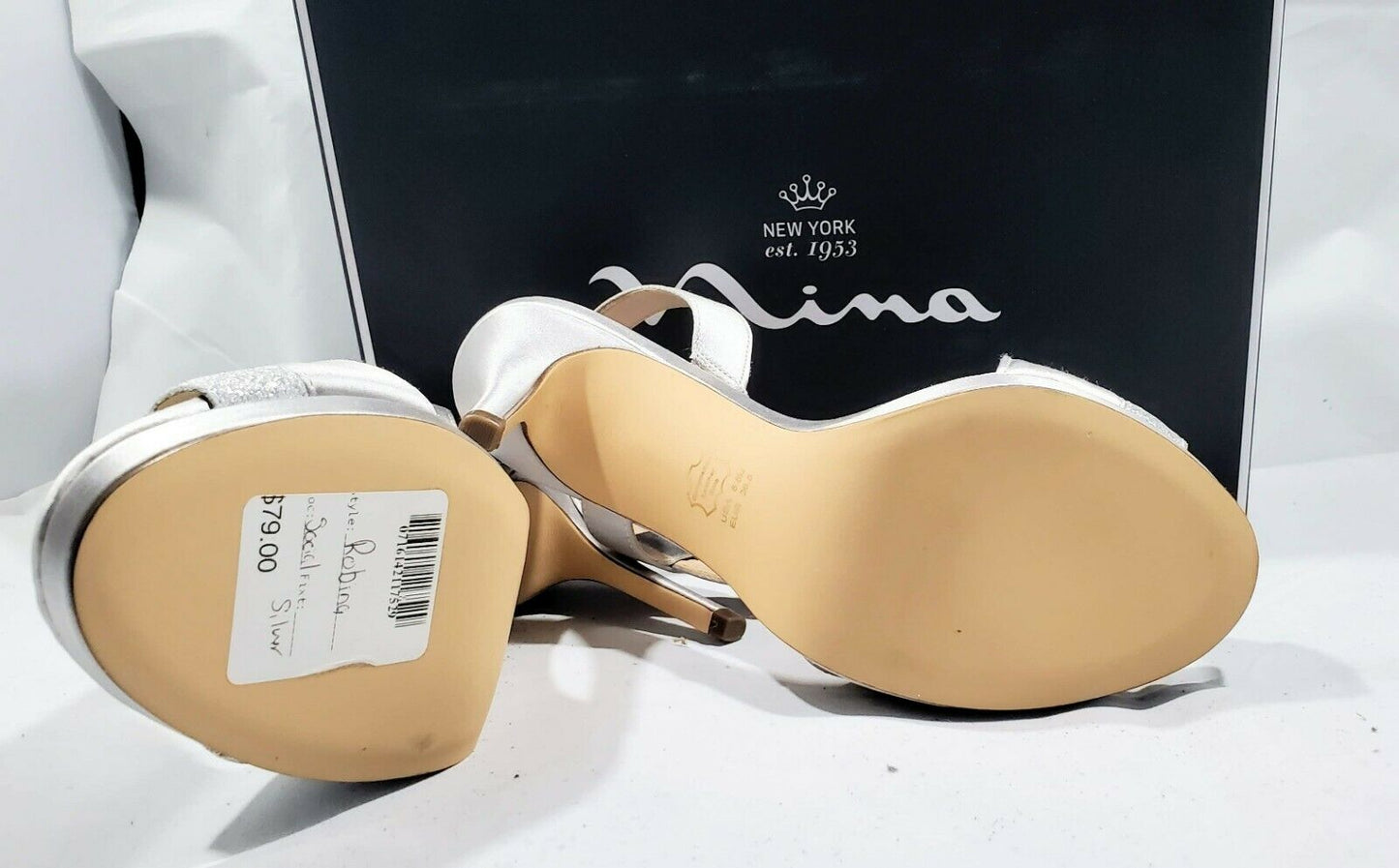 Nina Women's Robina Heels silver crystal - 6.5M