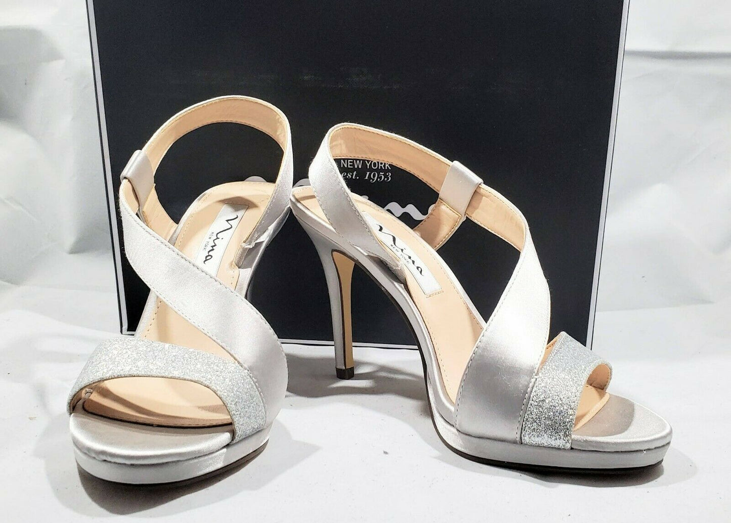 Nina Women's Robina Heels silver crystal - 6.5M