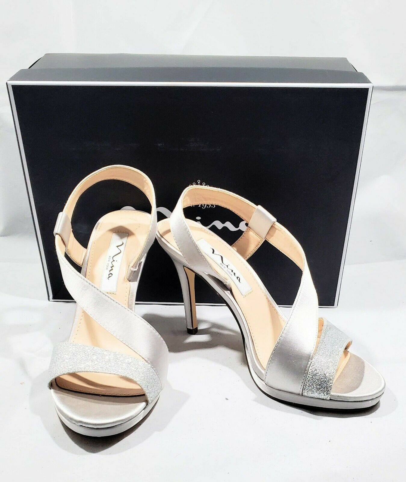 Nina Women's Robina Heels silver crystal - 6.5M