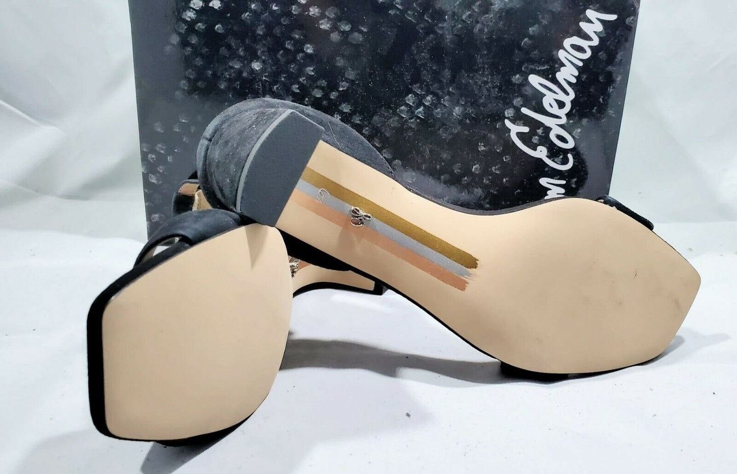 Sam Edelman Holmes Heeled Sandal black suede - 6.5m