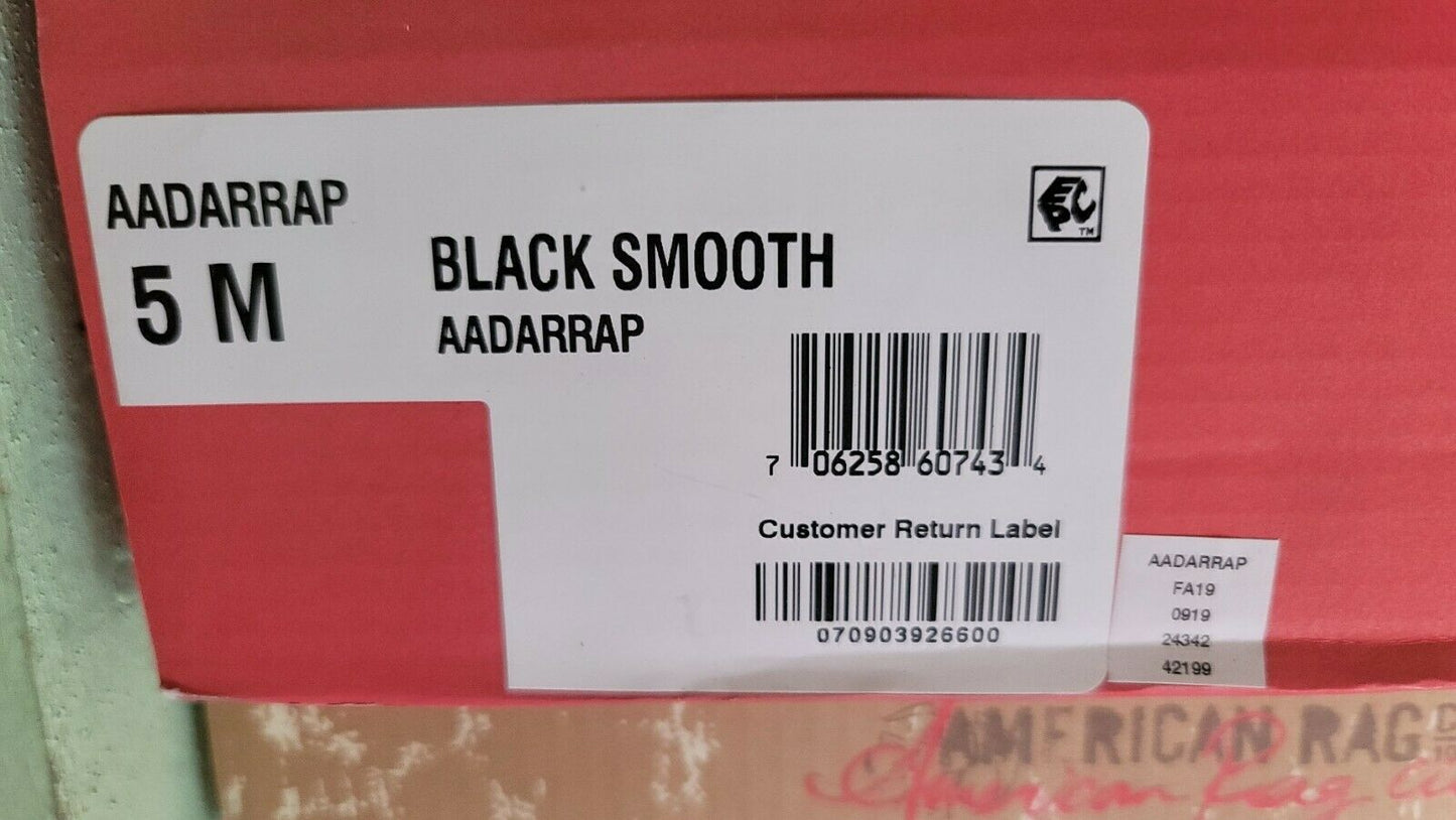 American Rag Womens Adarra Almond Toe Knee High Fashion Black Smooth Size 5M