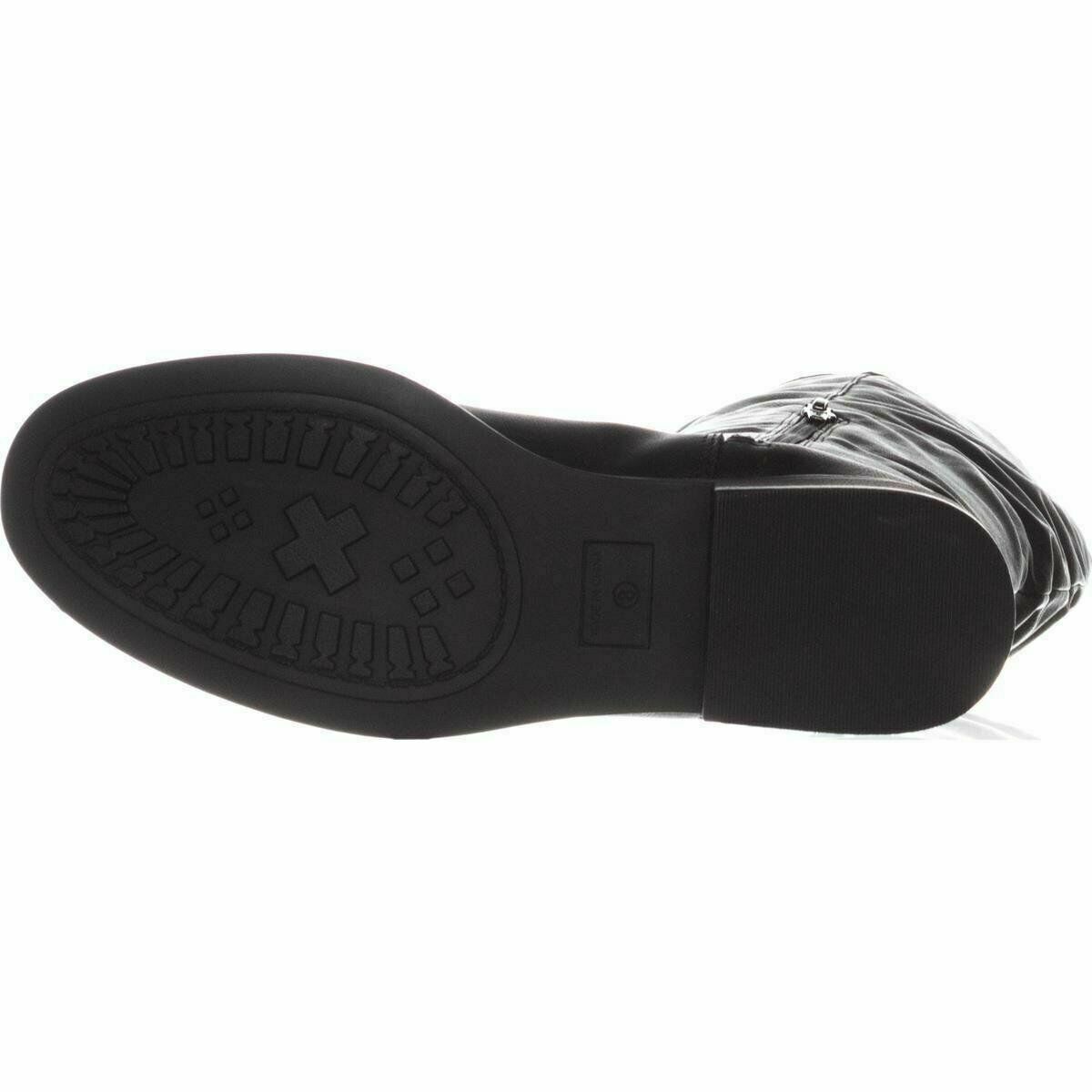 American Rag Womens Adarra Almond Toe Knee High Fashion Black Smooth Size 5M