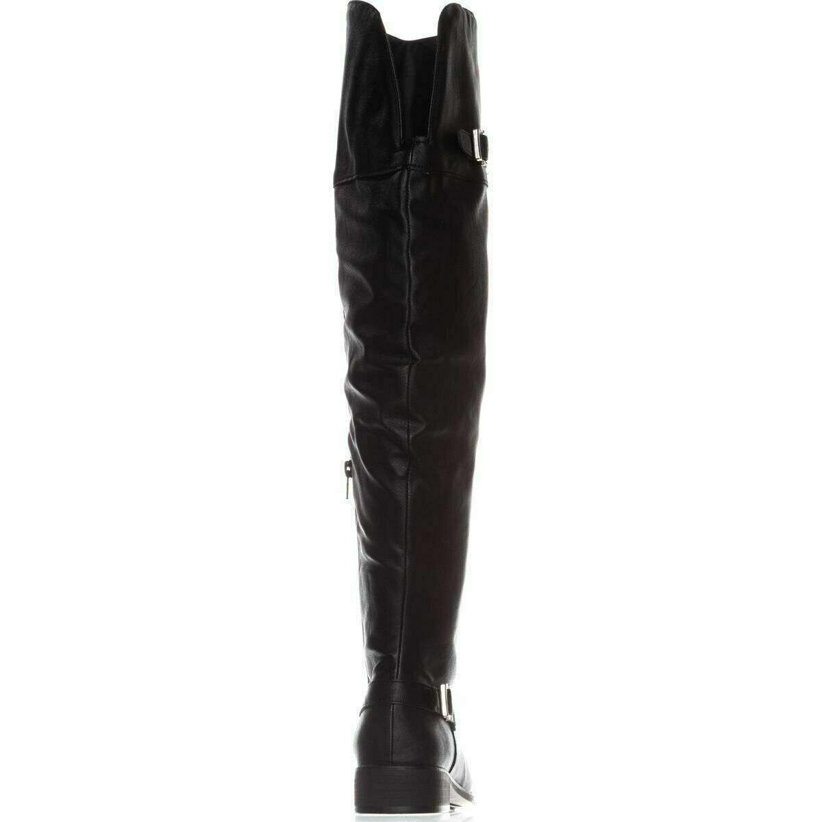 American Rag Womens Adarra Almond Toe Knee High Fashion Black Smooth Size 5M