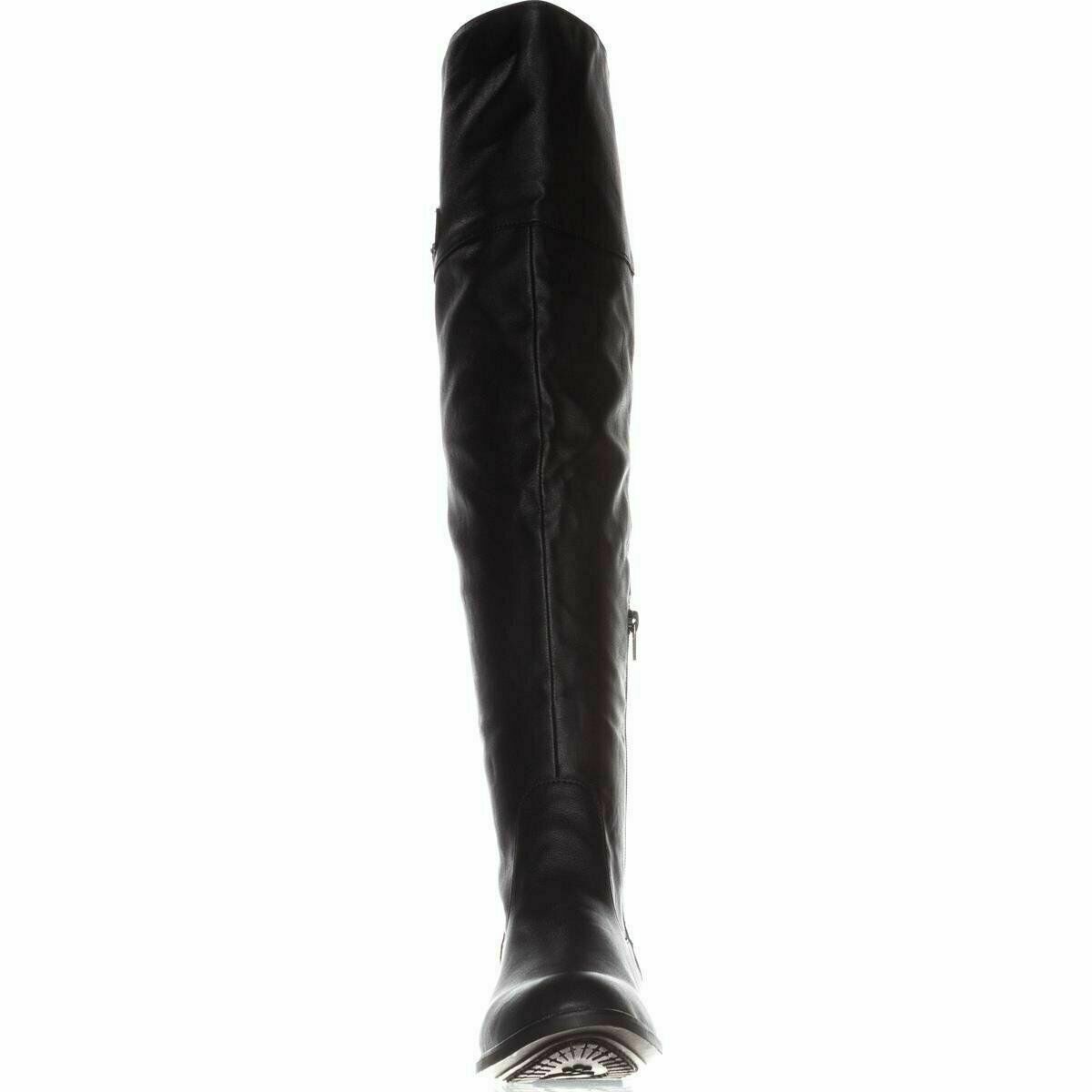 American Rag Womens Adarra Almond Toe Knee High Fashion Black Smooth Size 5M