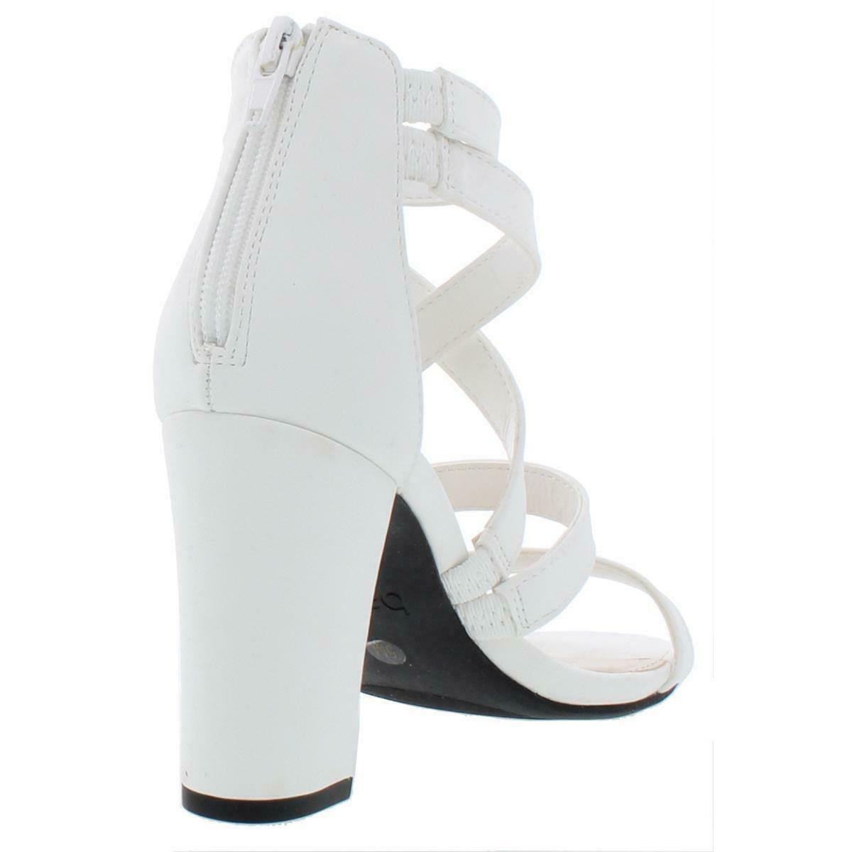 BAR III Womens White Blythe Strappy Heels Color White Size 8.5M