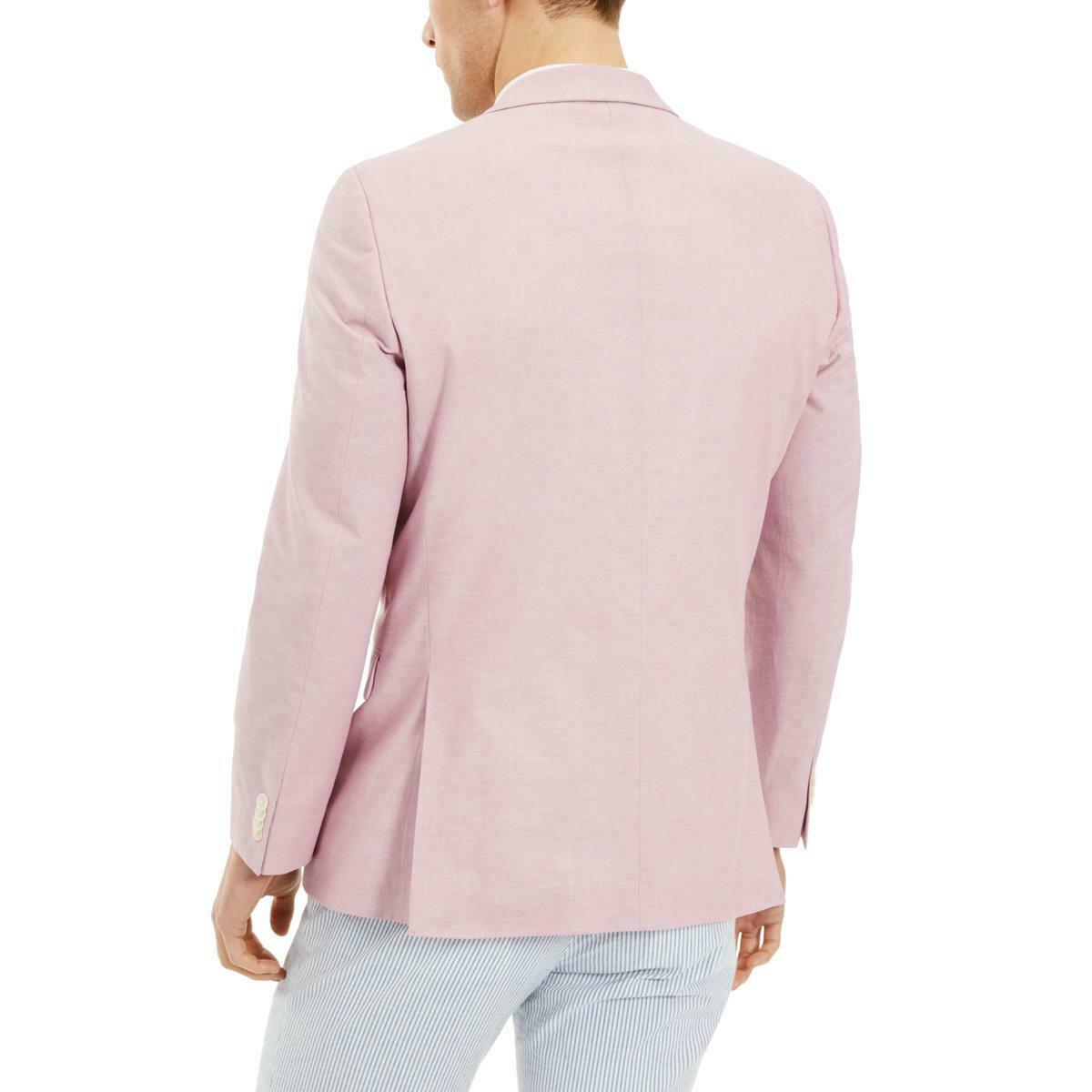 Tommy Hilfiger Men’s Trevor Chambray Jacket Sportcoat Blazer Color Pink Size 40 Long
