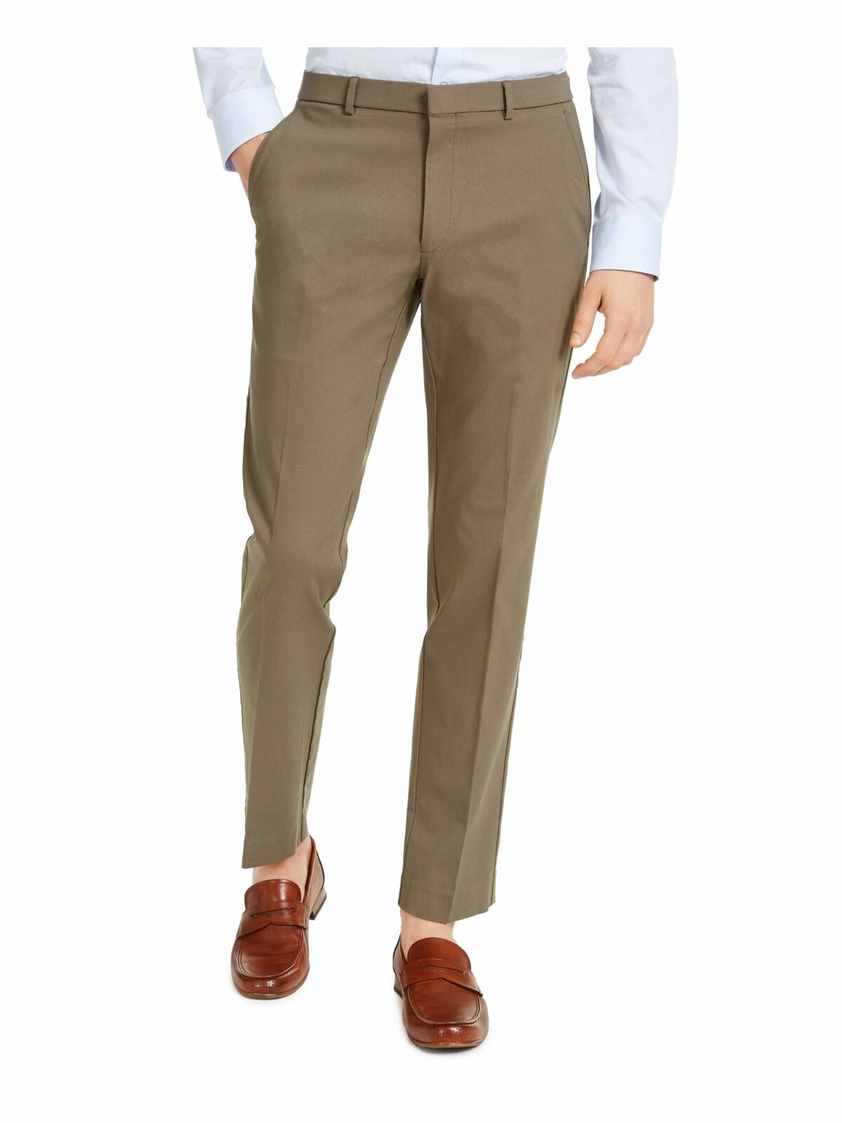 TOMMY HILFIGER Men’s Green Flat Front THFlex Pants Size 40W x 32L