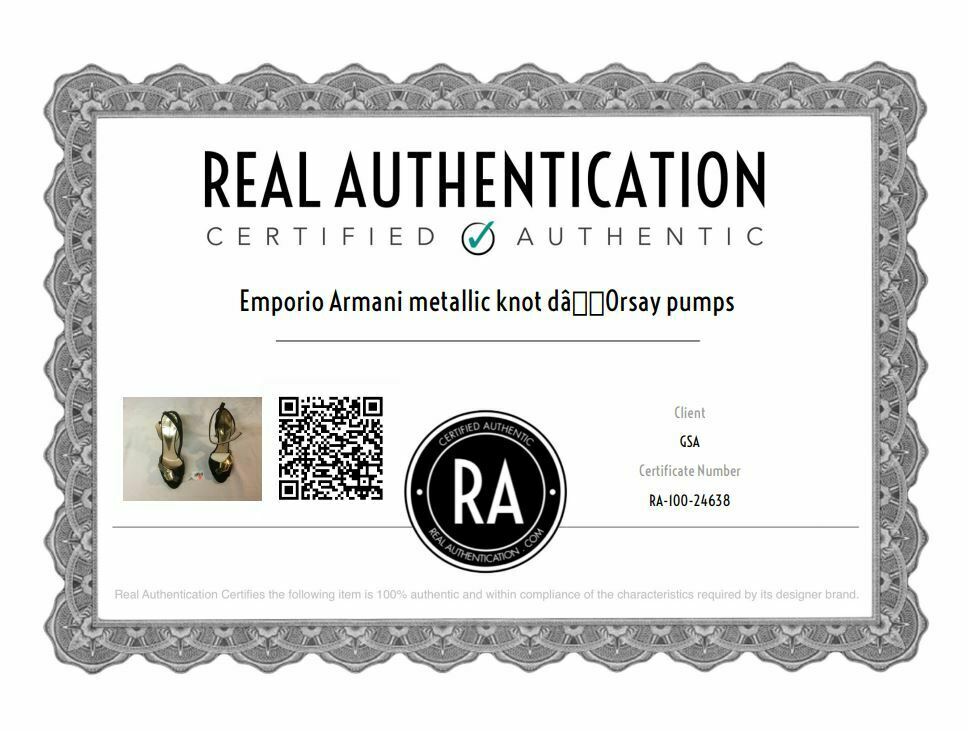 Emporium Armani Metallic Knot D'Orsay Pumps .- Size 9.5 (39.5)