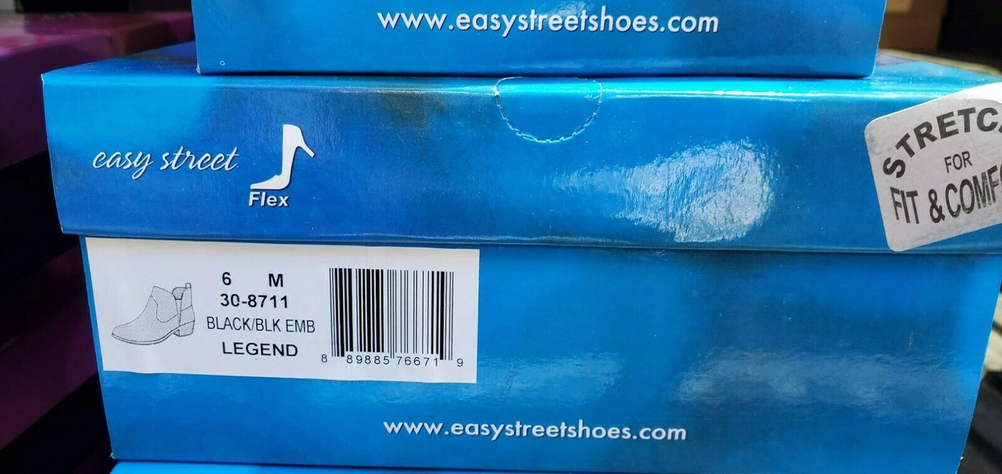 Easy Street Black Legend Bootie (Women's) Size 6
