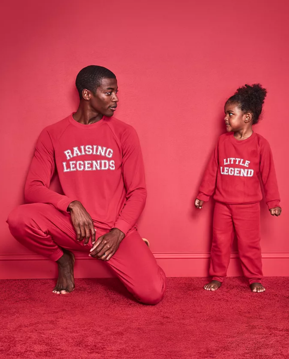 Family Pajamas Men's Raising Legends Matching PJ Set Color Candy Red Size M