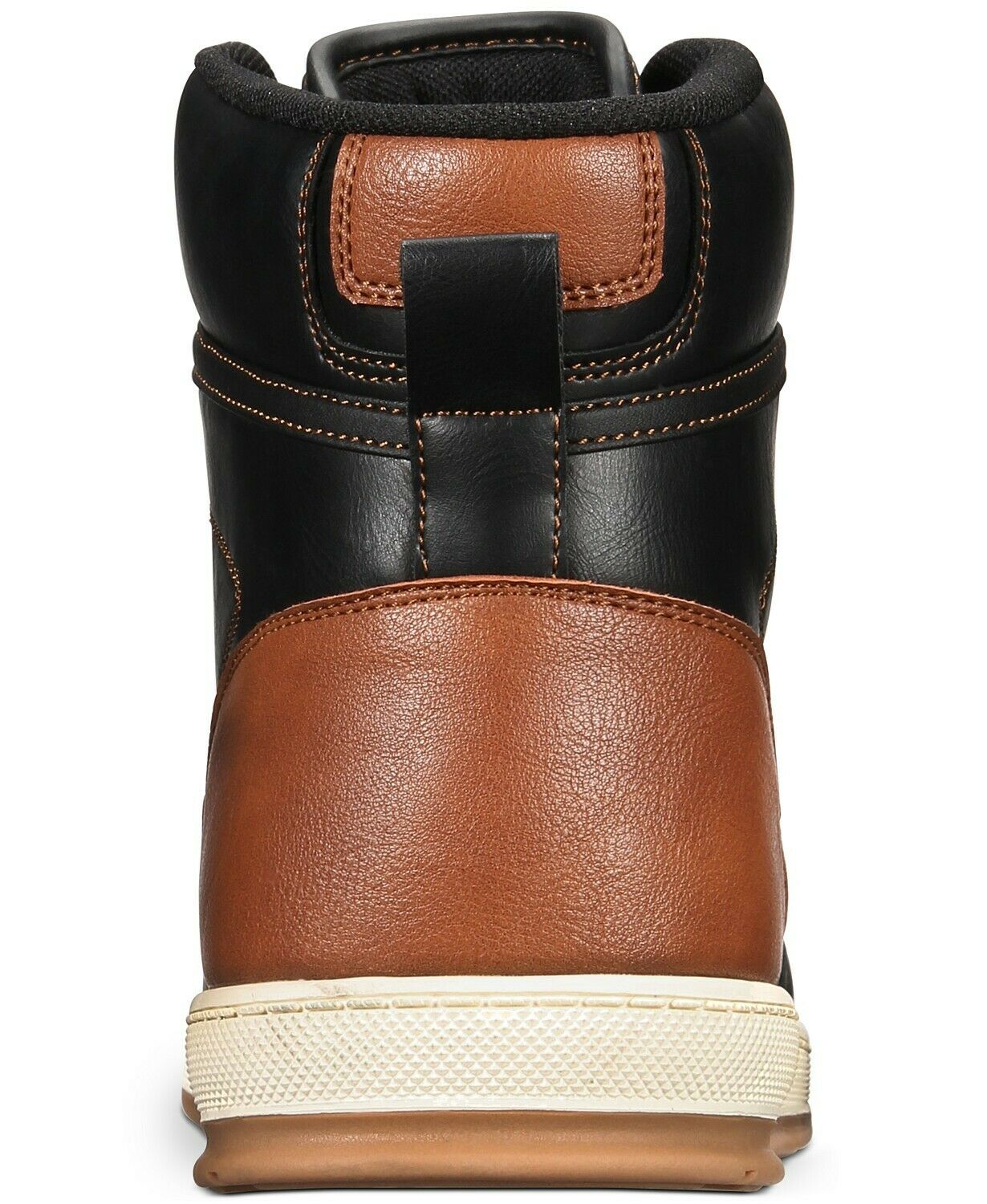 LEVI'S Men's Black/Tan Comfort Supportive Casual High Top Sneaker Boot