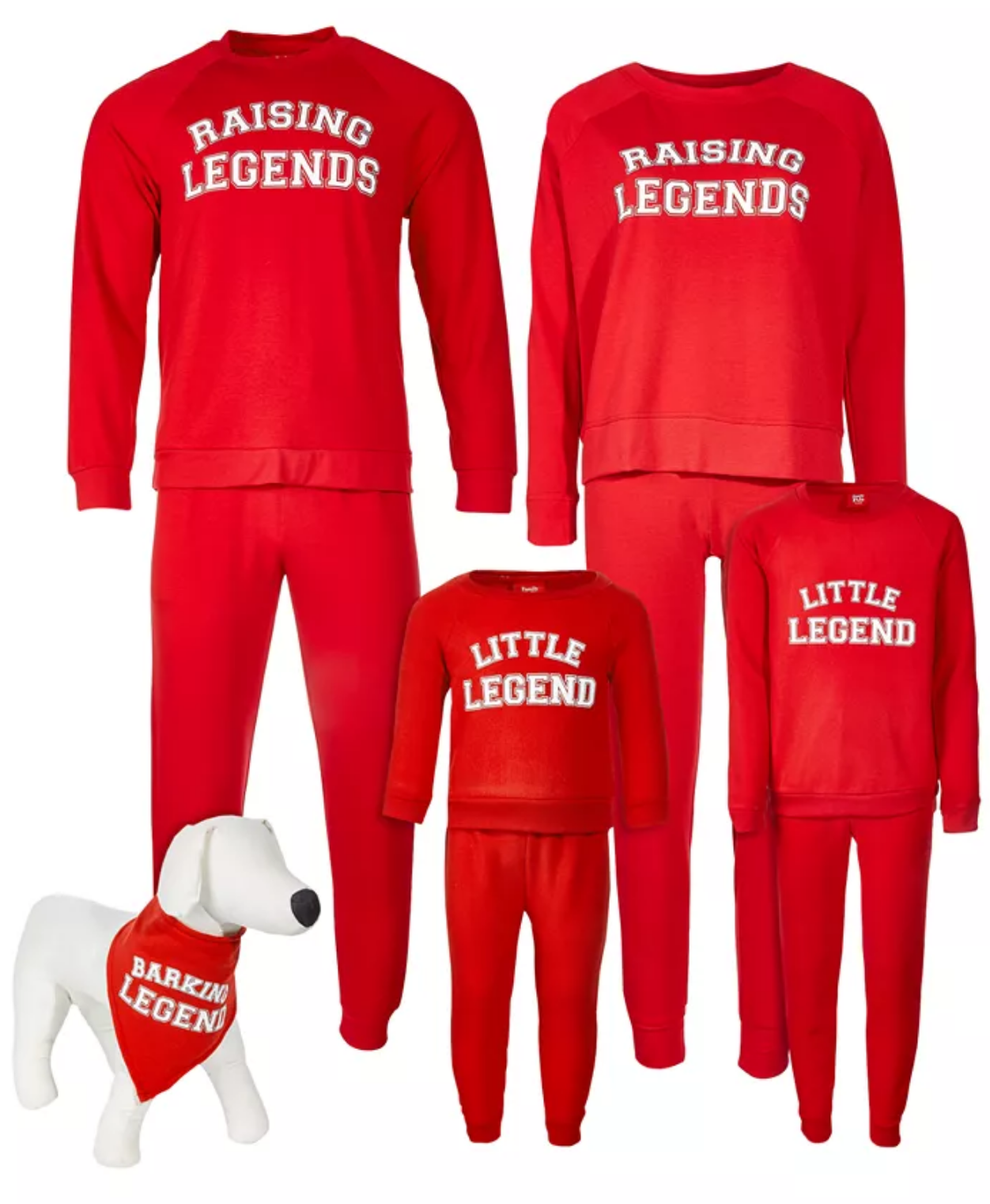 Family Pajamas Men's Raising Legends Matching PJ Set Color Candy Red Size M