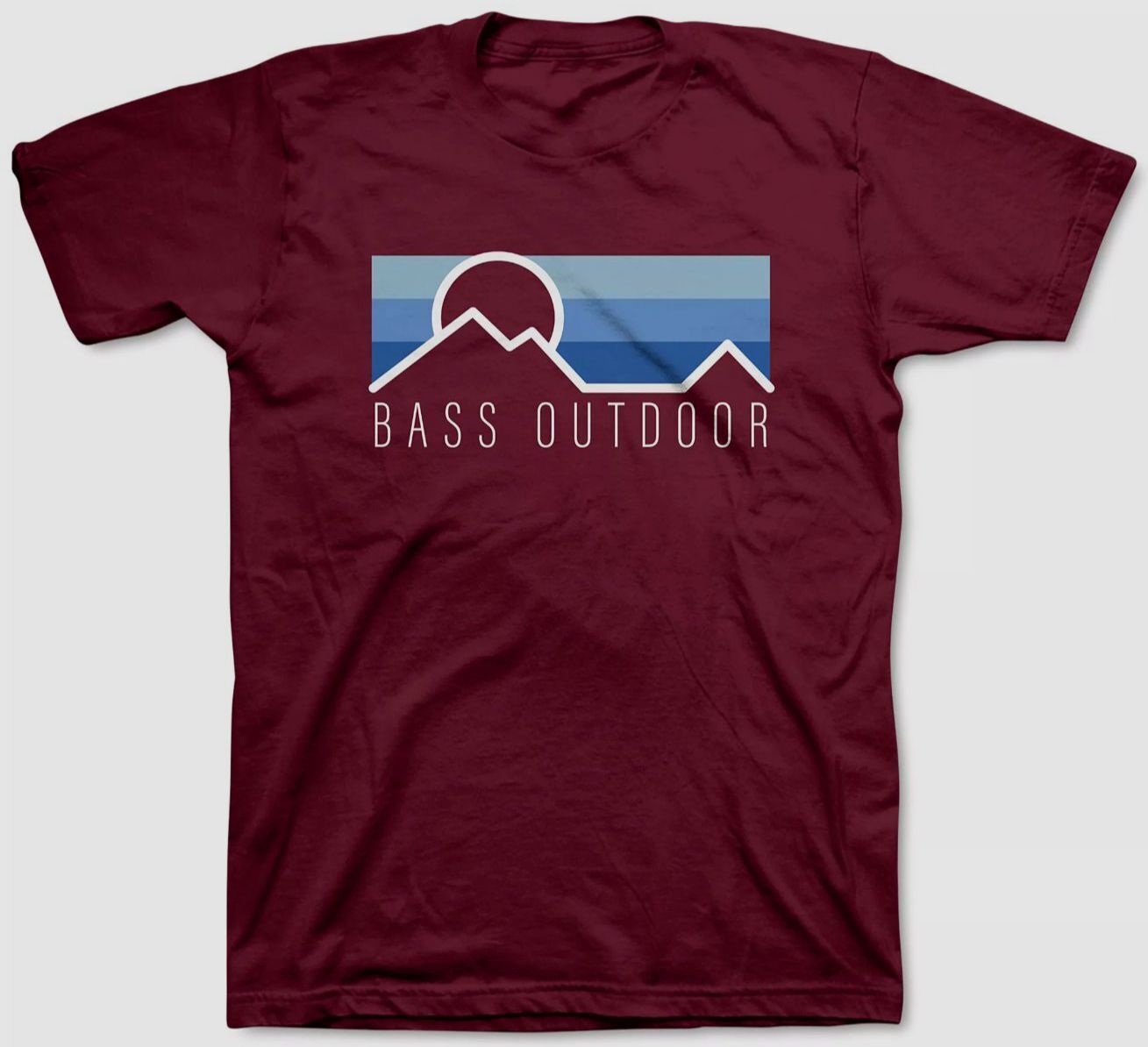 BASS OUTDOOR Men's Logo Graphic T-Shirt Color Burgundy Size M