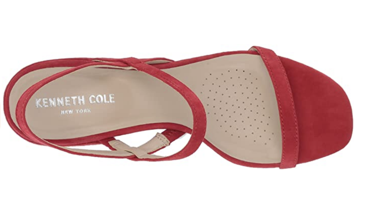 Kenneth Cole Women's Maise Low Block Heel Strappy Sandal Color Fuego Size 9M