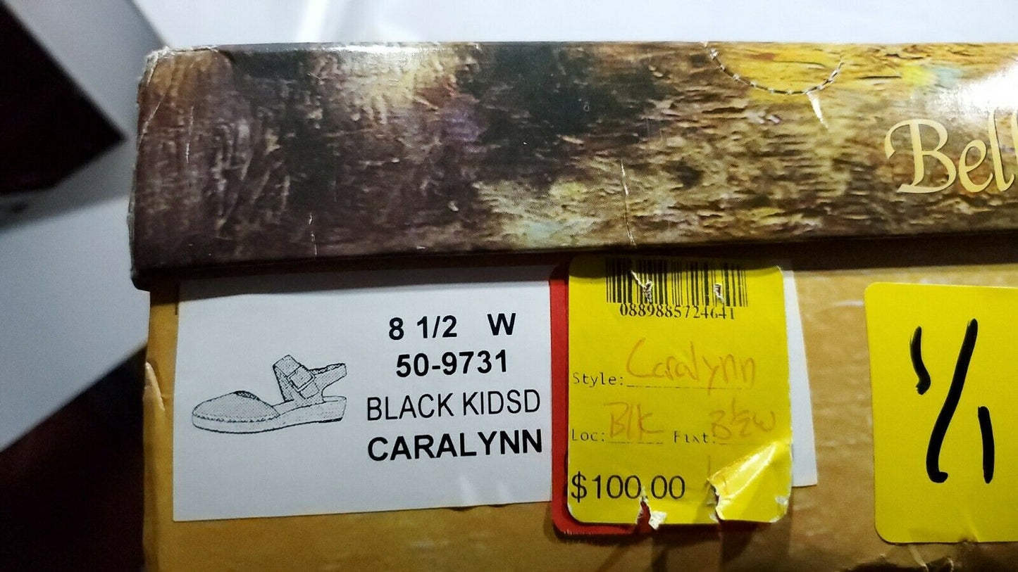 Bella Vita Women's Caralynn Espadrille Wedge Sandal Color: Black Kid Suede Size 8.5W