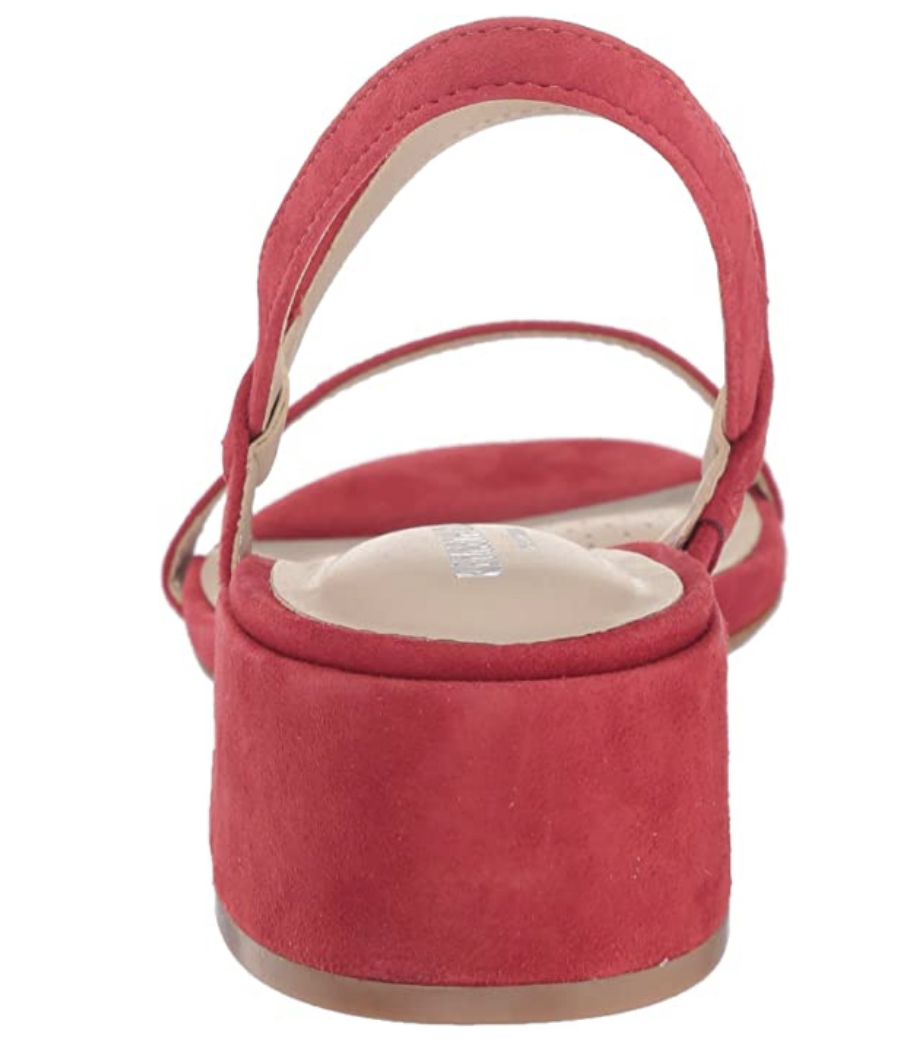 Kenneth Cole Women's Maise Low Block Heel Strappy Sandal Color Fuego Size 9M