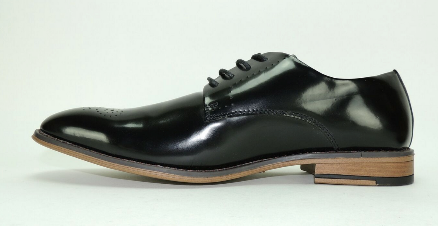 Steve Madden Men's Cratik Box Medallion Derby Oxfords  Color Black Size 10.5