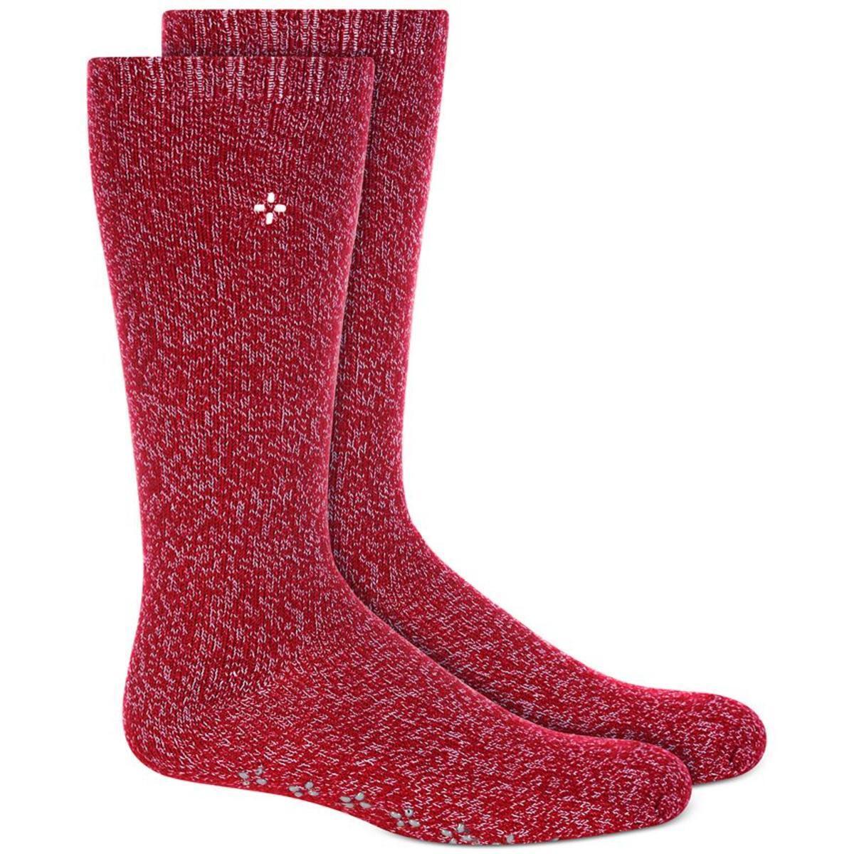 Sun Stone Mens Cozy Singles Socks Color Red Sherpa ONE SIZE