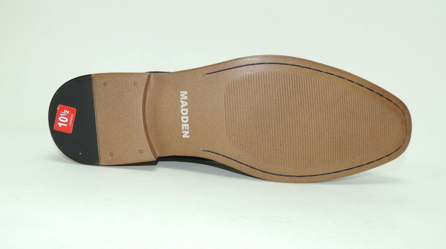 Steve Madden Men's Cratik Box Medallion Derby Oxfords  Color Black Size 10.5