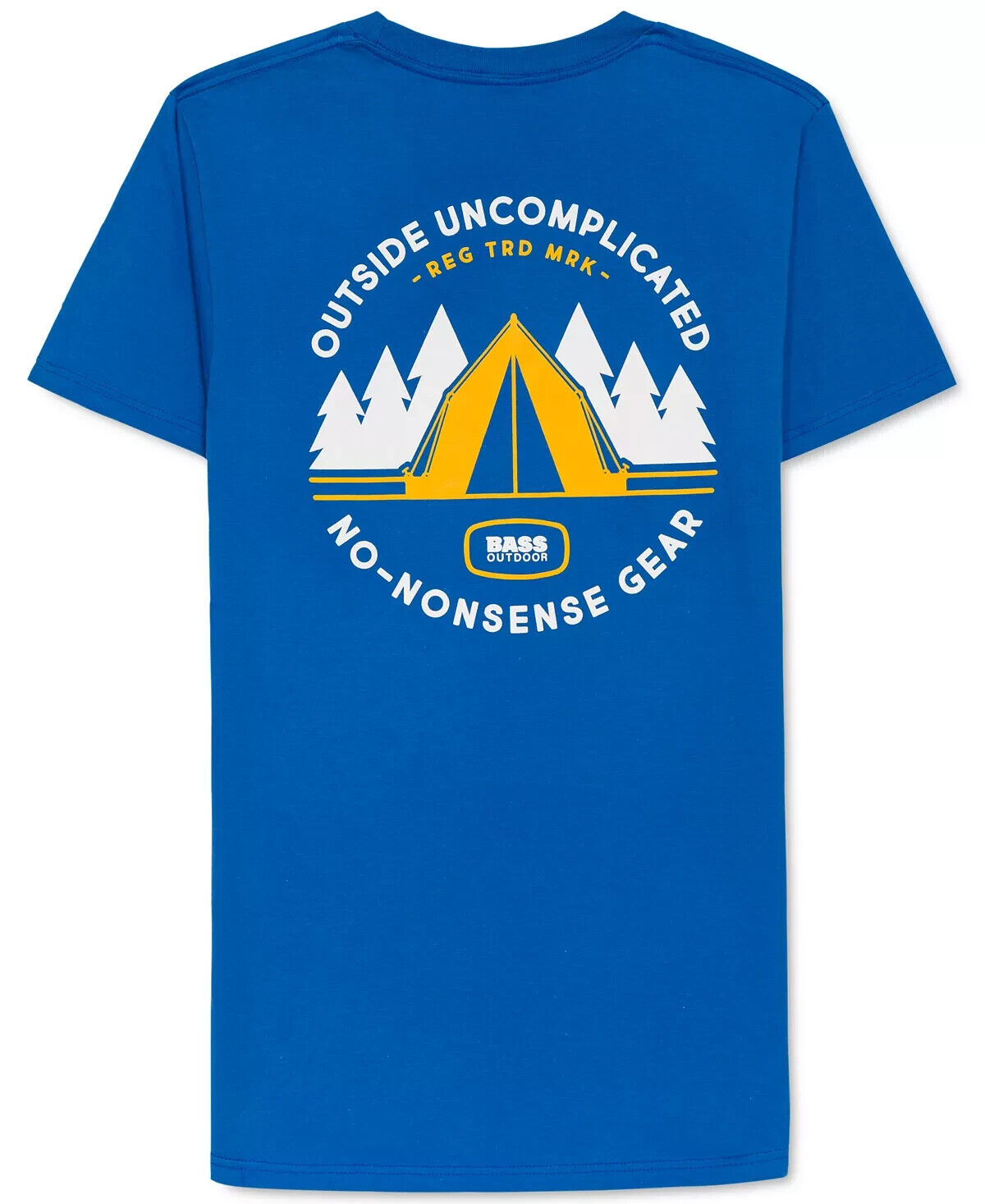 BASS OUTDOOR Men's Tent Graphic T-Shirt Color Turkish Sea Size XL