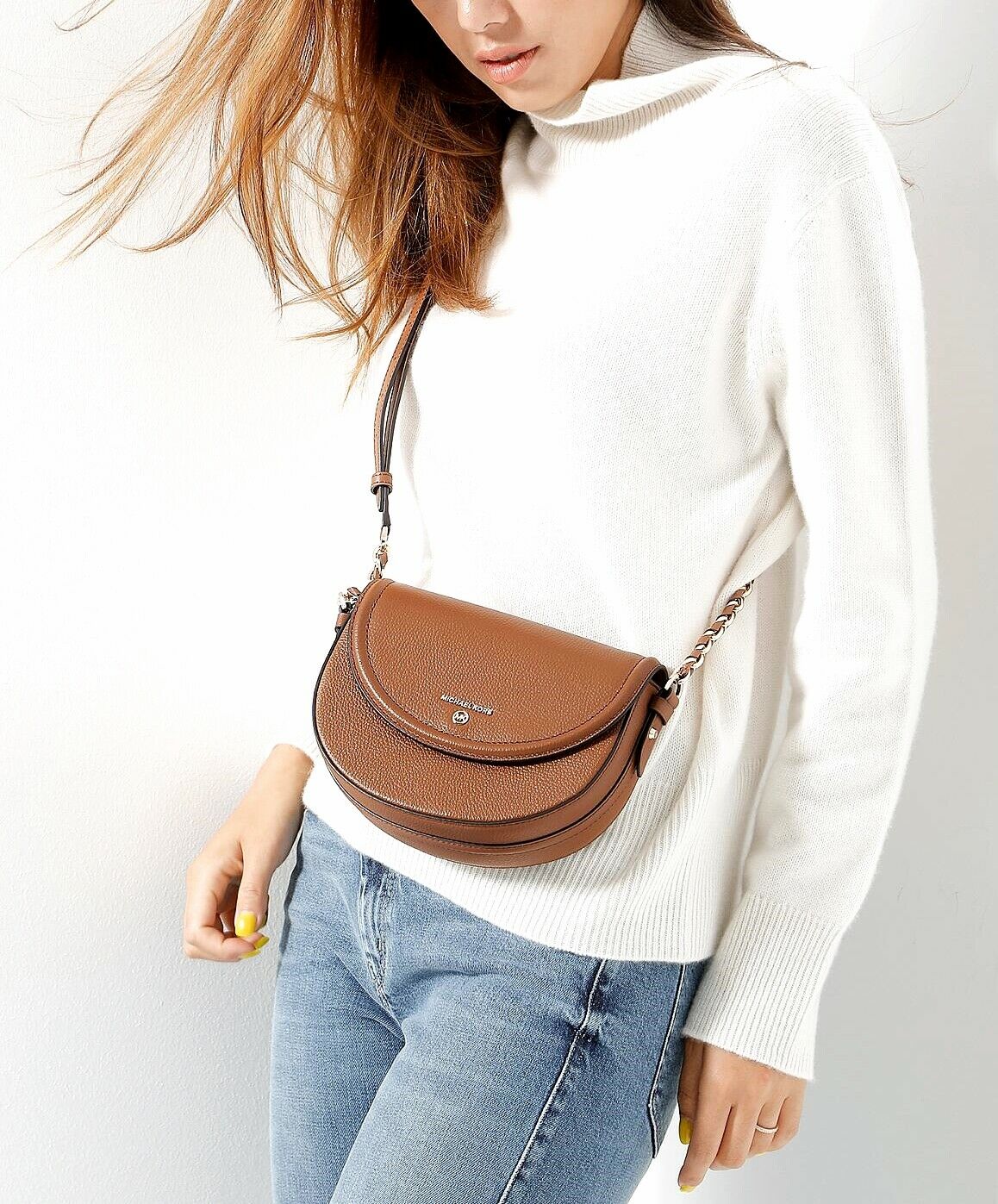 Michael Kors Shoulder Bag Jet Set Md Half Dome Crossbody