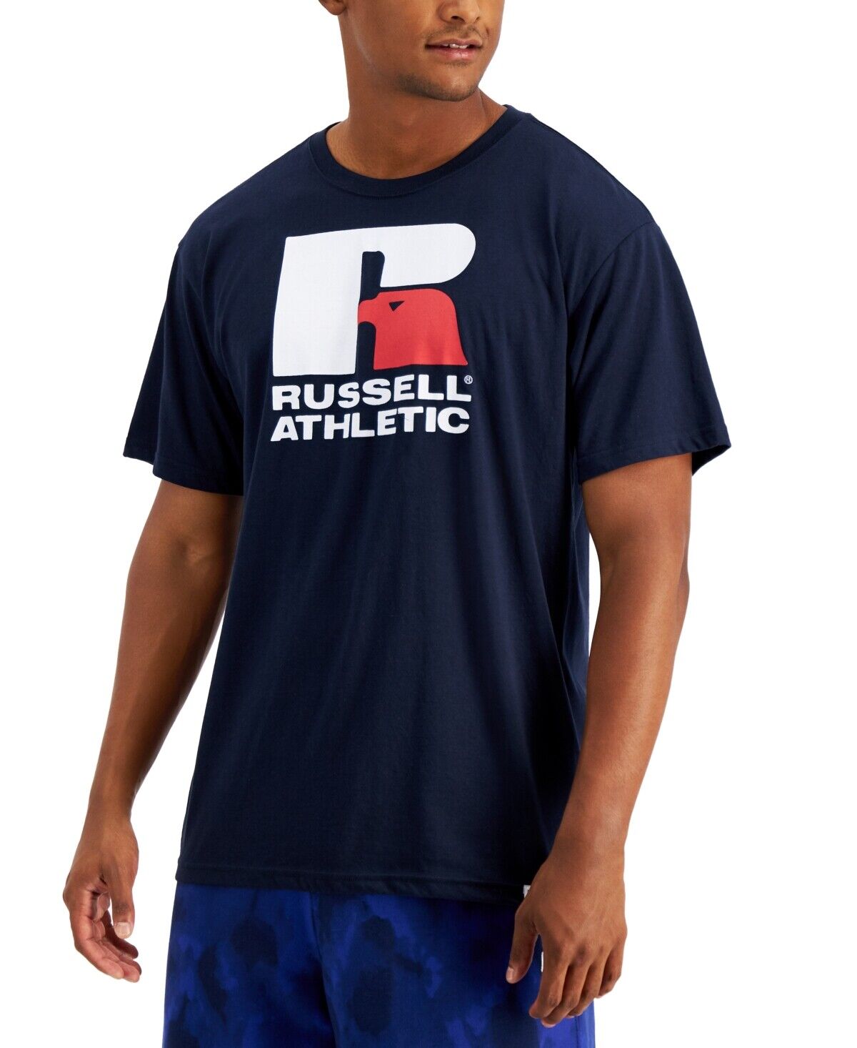 Russell Athletic Mens Lawrence Logo Graphic T-Shirt Color Dark Navy Size XL