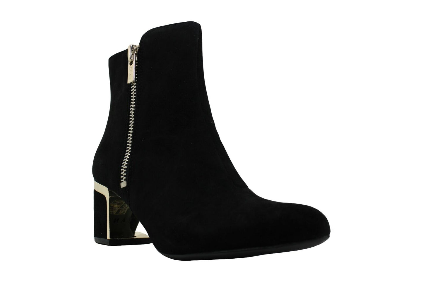 DKNY Womens Crosbi Almond Toe Ankle Boots Color Black Suede Size 6.5M