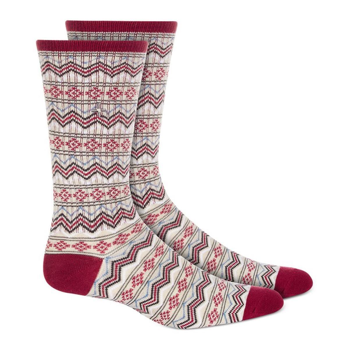 Sun Stone Mens Holiday Crew Socks Color Red Candy Cane ONE SIZE