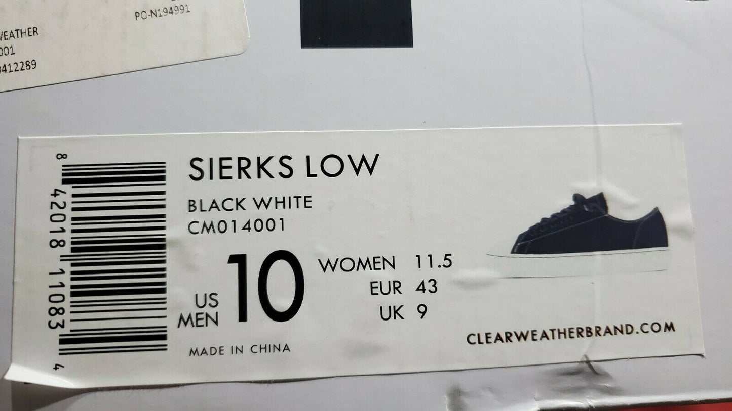 CLEAR WEATHER Sierks Low Sneaker Unisex Color Black/White