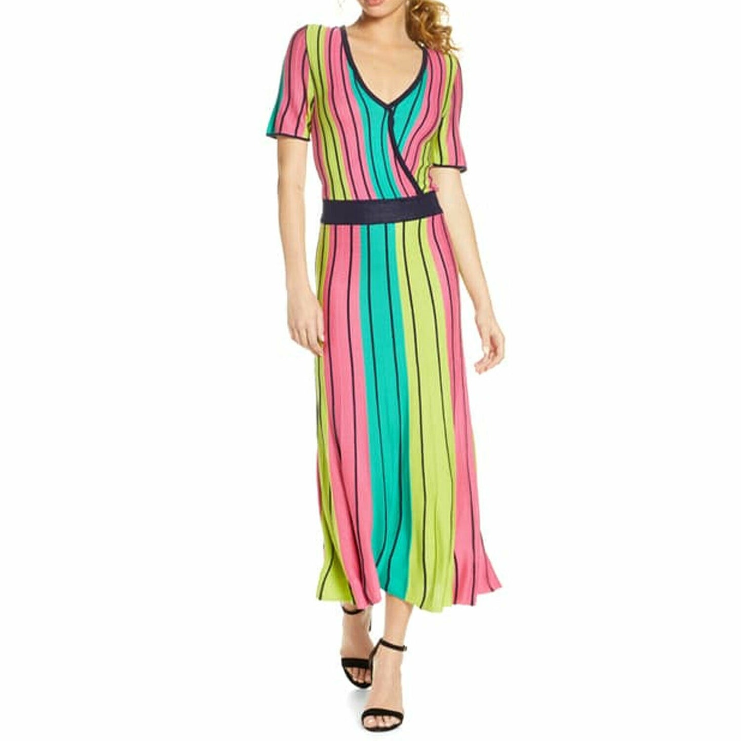 Foxiedox Women’s Fern Midi Dress Rainbow Size M