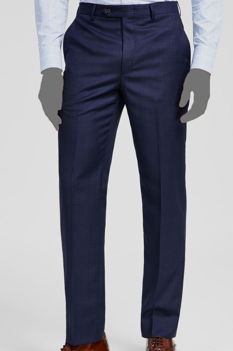 Lauren Ralph Lauren Mens UltraFlex Classic-Fit Wool Suit Pants Color Navy Plaid W32xL30