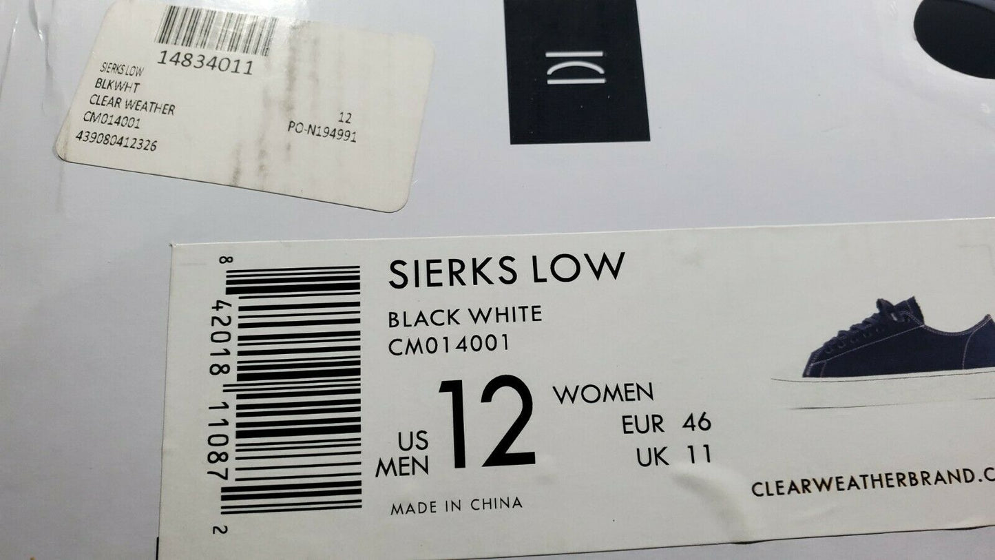 CLEAR WEATHER Sierks Low Sneaker Unisex Color Black/White