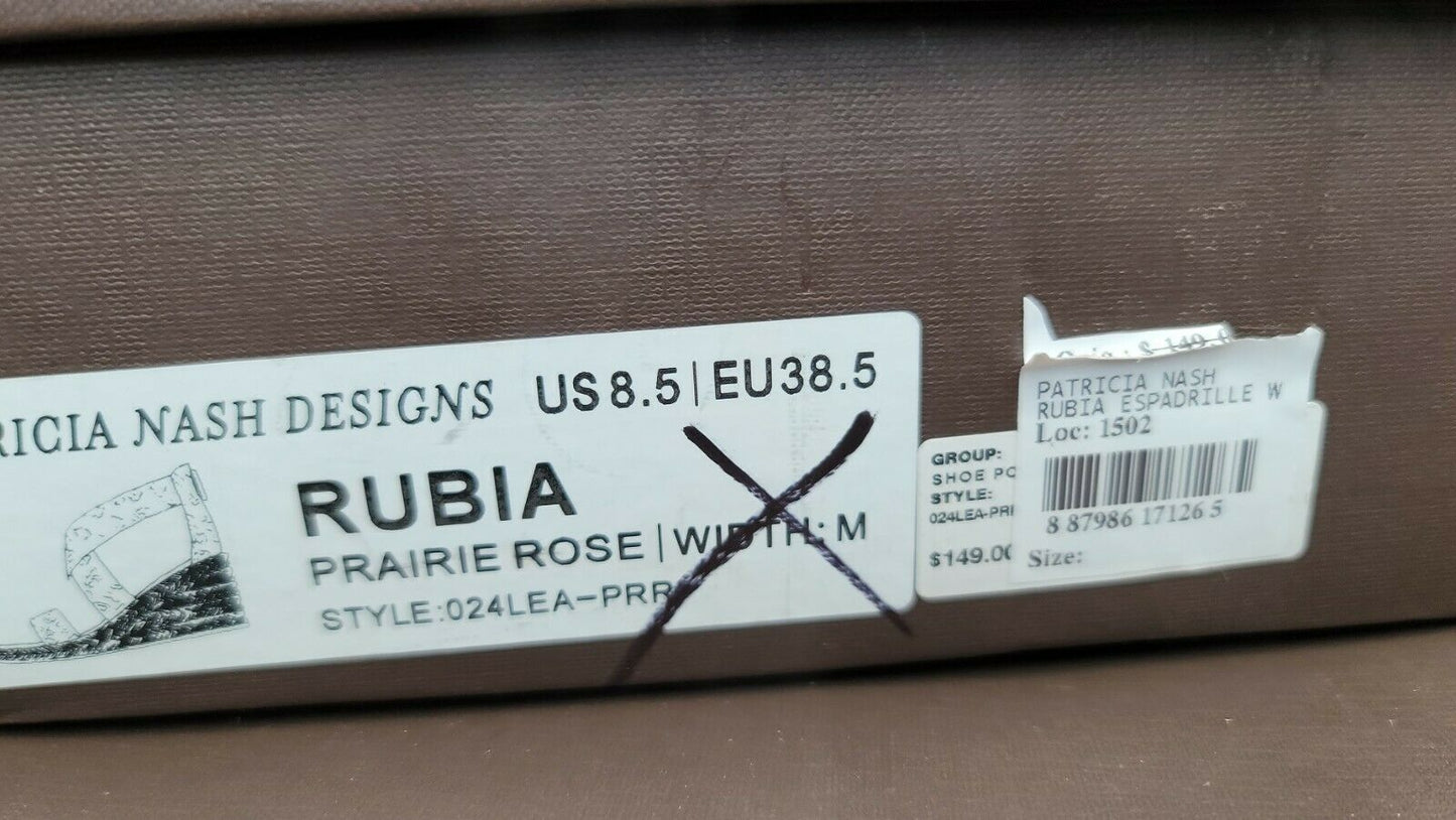 Patricia Nash Womens Rubia Leather Espadrille Casual MultiColor Size 8.5